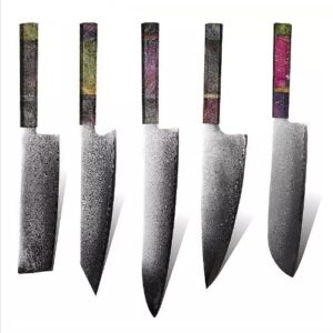 Damascus Tashoku 67 Layers 5 Piece Knife Set