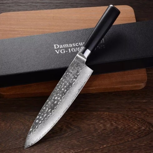 damascus steel vg10 kitchen knife