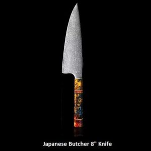 japanese butcher 8 inch knife multi coloured