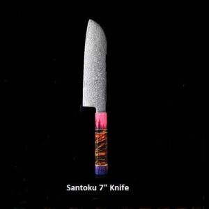 santoku 7 inch chef knife multi coloured